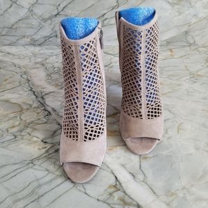 Open toe booties